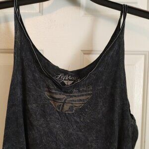 Women's FLY RACING Tank Top Summer Shirt Size XL Distressed Modern Logo X-Large